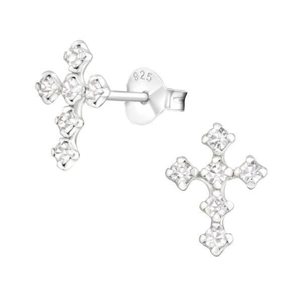 cross ear studs